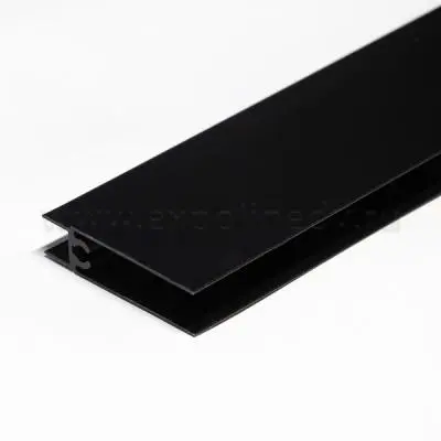 L-образный пгн профиль гориз. нижний 5800мм черный new